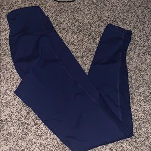 High rise navy blue leggings